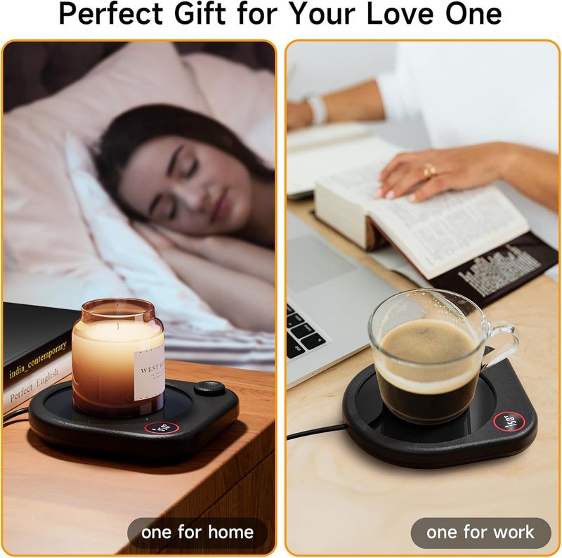 Oracer Coffee Mug Warmer for Desk, Electric Cup Heater for Tea Milk Beverages with Adjustable Temperature Display, Auto Shut Off Timer Mug Sensor, Candle Wax Heating Plate, Ideal Gift Accessory - Image 5